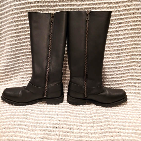 Milwaukee Black Leather Motorcycle Boots Womens Size 9 1/2 - Picture 5 of 7